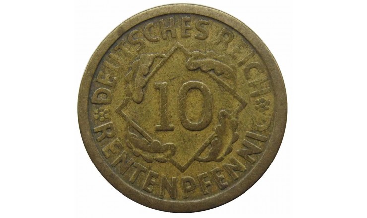 Германия 10 пфеннигов (renten) 1924 г. A Германия 10 пфеннигов (renten) 1924 г. A