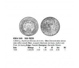 Бразилия 500 рейс 1939 г. Бразилия 500 рейс 1939 г.