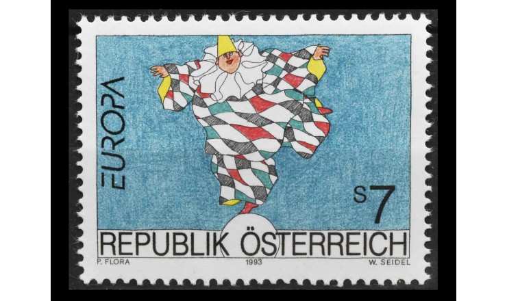 Австрия 1993 г. "Европа: Современное искусство"