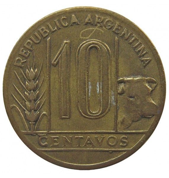 Аргентина 10 сентаво 1945 г.
