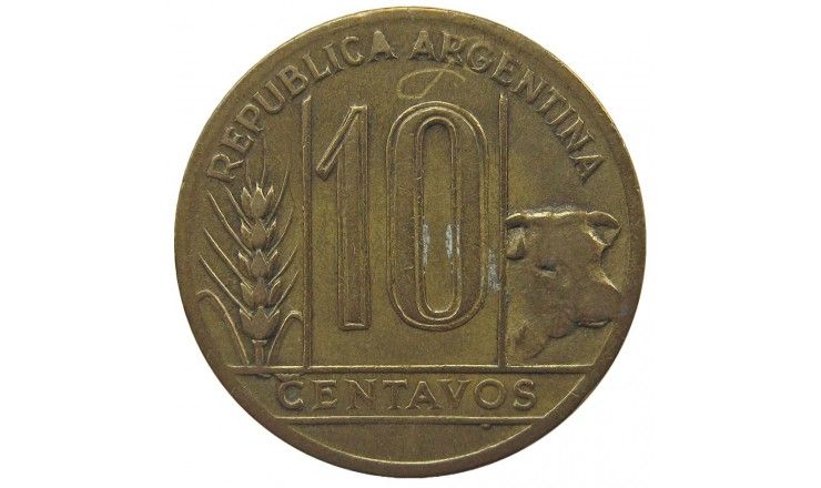 Аргентина 10 сентаво 1945 г.