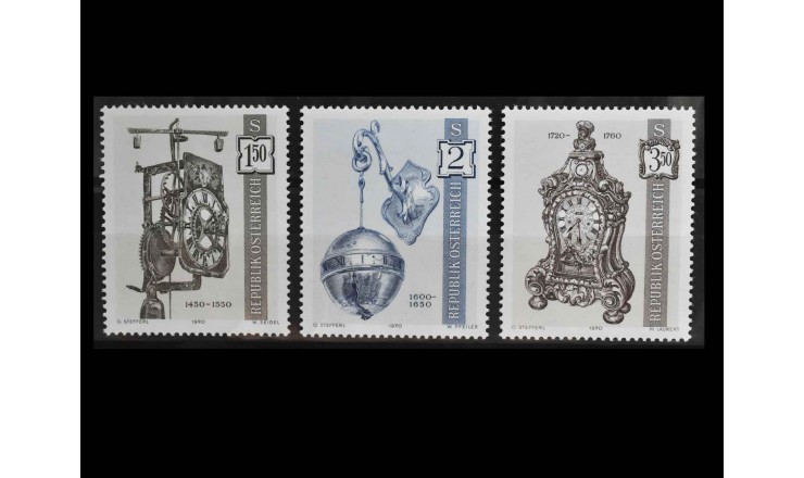 Австрия 1970 г. "Старинные часы"