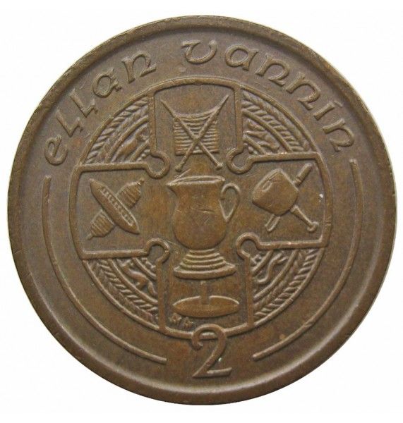 Остров Мэн 2 пенса 1993 г. АА