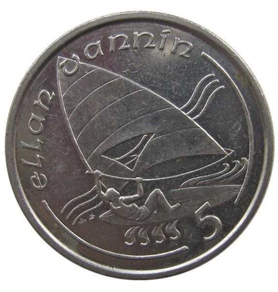 Остров Мэн 5 пенсов 1989 г. AB
