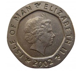 Остров Мэн 20 пенсов 2002 г. AC