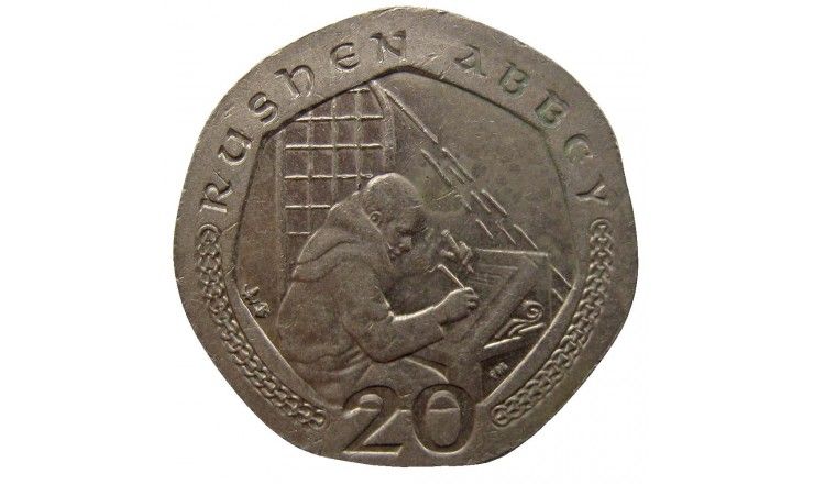 Остров Мэн 20 пенсов 2002 г. AB