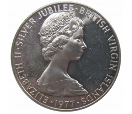 Британские Виргинские острова 50 центов 1977 г. (25 лет правления Королевы Елизаветы)