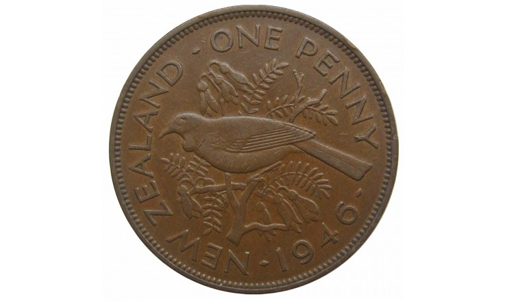 Новая Зеландия 1 пенни 1946 г. Новая Зеландия 1 пенни 1946 г.