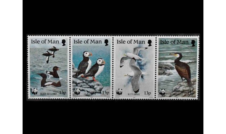 Остров Мэн 1989 г. "Всемирный фонд дикой природы: Морские птицы"