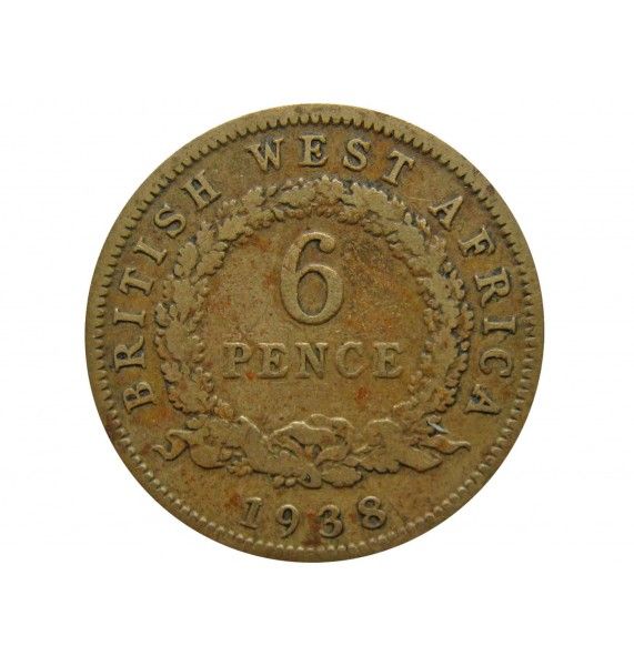 Британская Западная Африка 6 пенсов 1938 г.