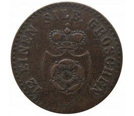 Липпе-Детмольд 1 пфенниг 1858 г. А