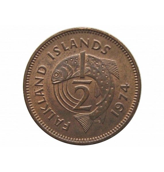 Фолклендские острова 1/2 пенни 1974 г.