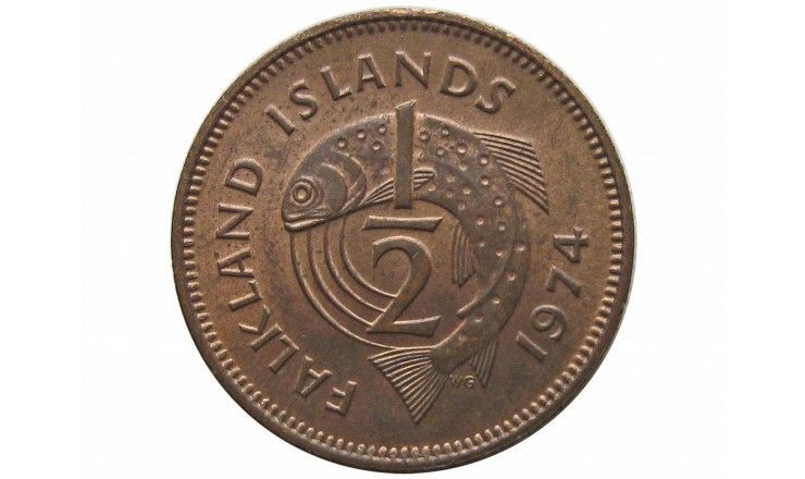 Фолклендские острова 1/2 пенни 1974 г.