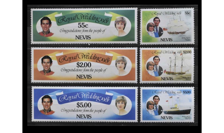 Невис 1981 г. "Свадьба принца Чарльза и леди Дианы Спенсер"