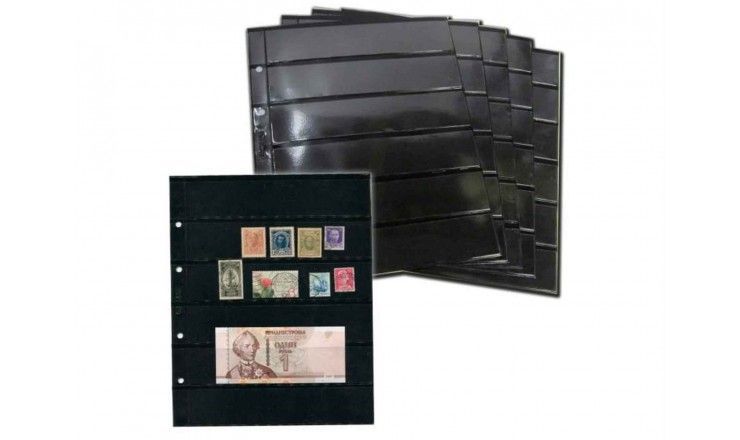 Лист для хранения почтовых марок на 6 ячеек, двухсторонний. Формат "OPTIMA".