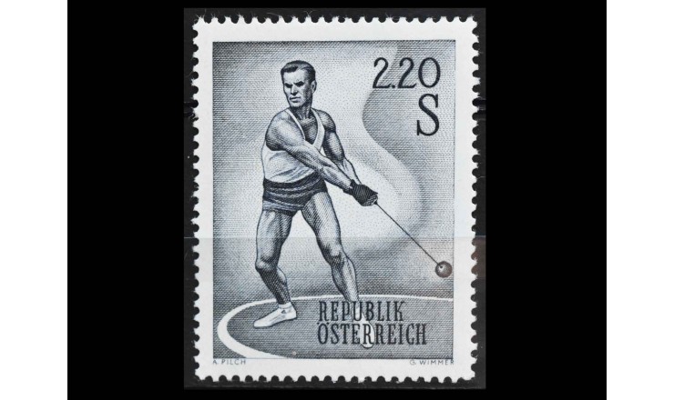 Австрия 1967 г. "Метатель молота"