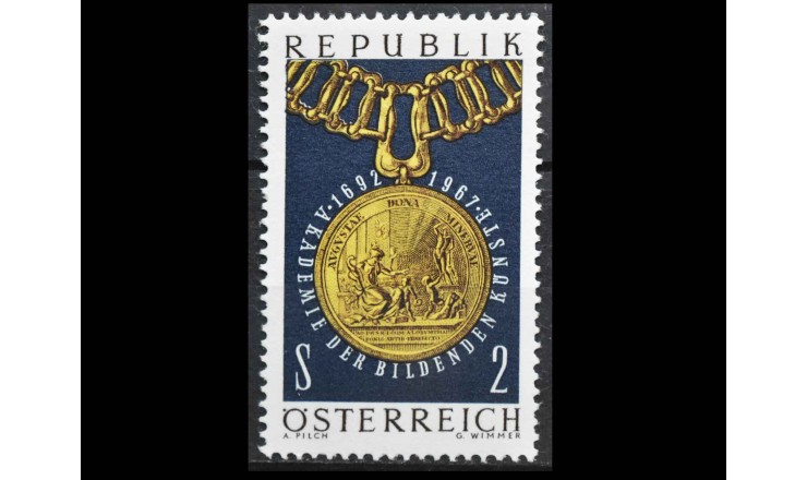 Австрия 1967 г. "275-летие Академии изящных искусств в Вене"