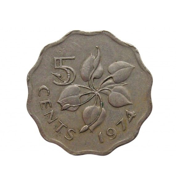 Свазиленд 5 центов 1974 г.