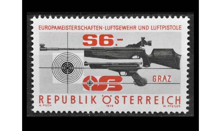 Австрия 1979 г. "Чемпионат Европы по стрельбе из пневматической винтовки и пистолета, Грац" Австрия 1979 г. "Чемпионат Европы по стрельбе из пневматической винтовки и пистолета, Грац"