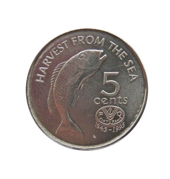 Фиджи 5 центов 1995 г. (50 лет ФАО)