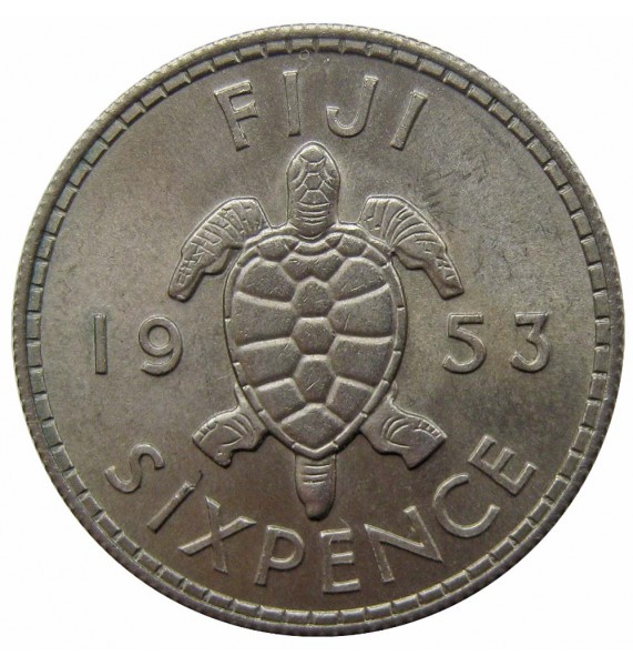 Фиджи 6 пенсов 1953 г.