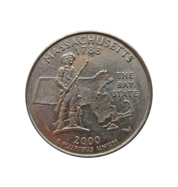 США квотер (25 центов) 2000 г. (Массачусетс) D