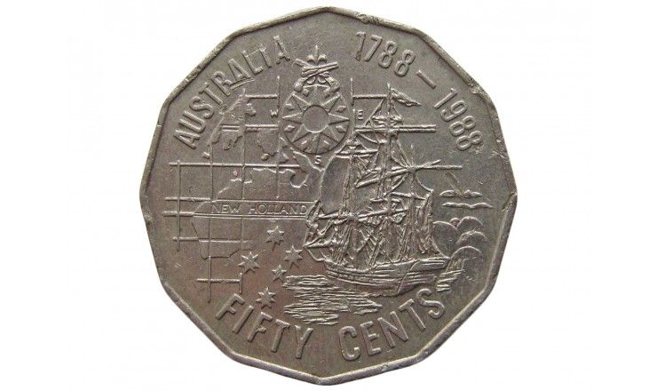 Австралия 50 центов 1988 г. (200 лет Австралии)