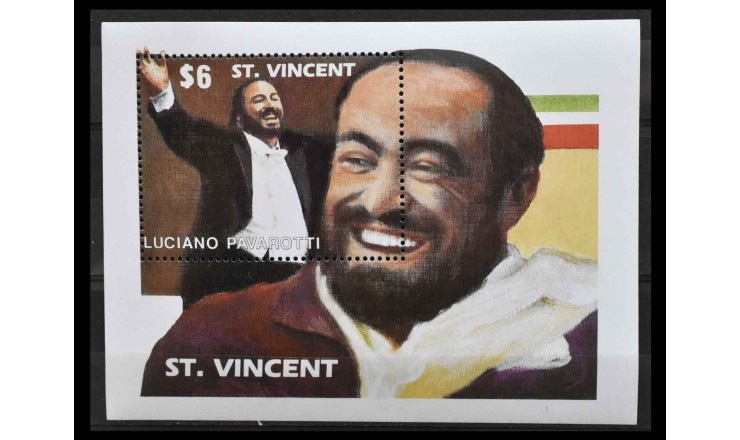 Сент-Винсент 1991 г. "Лучано Паваротти"