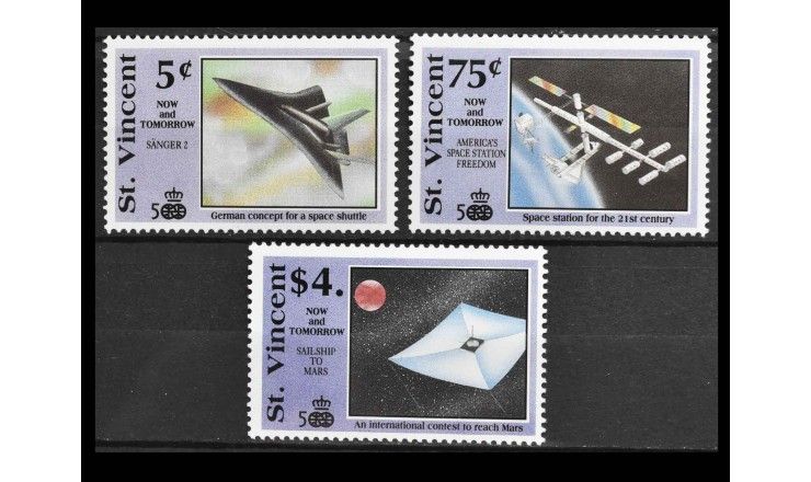 Сент-Винсент и Гренадины 1991 г. "История освоения космоса"