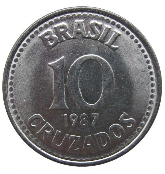 Бразилия 10 крузадо 1987 г. Бразилия 10 крузадо 1987 г.