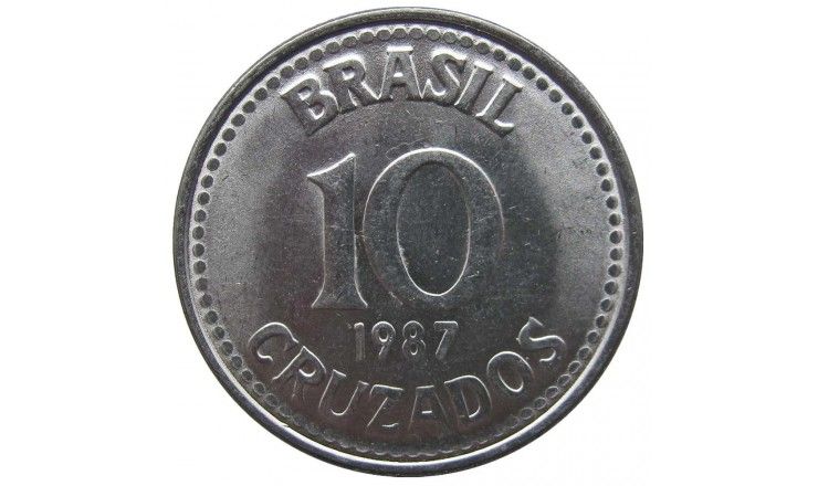 Бразилия 10 крузадо 1987 г. Бразилия 10 крузадо 1987 г.