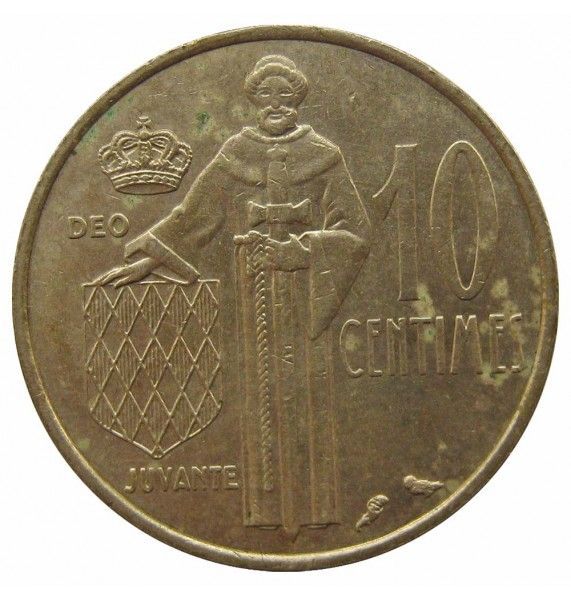 Монако 10 сантимов 1974 г.