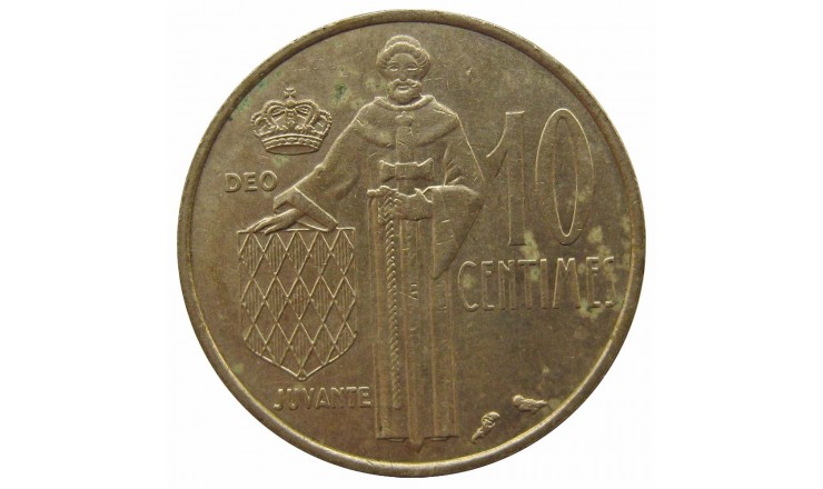 Монако 10 сантимов 1974 г.