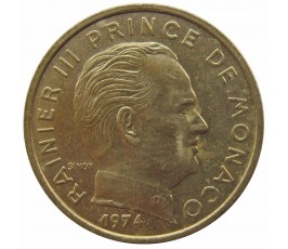 Монако 10 сантимов 1974 г.