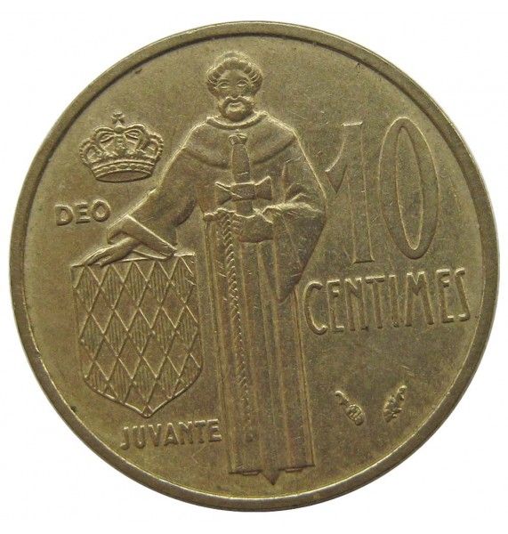 Монако 10 сантимов 1978 г.