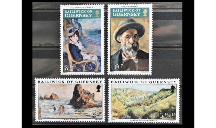 Гернси 1974 г. "Картины Пьера Огюста Ренуара"
