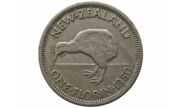 Новая Зеландия 1 флорин 1950 г.