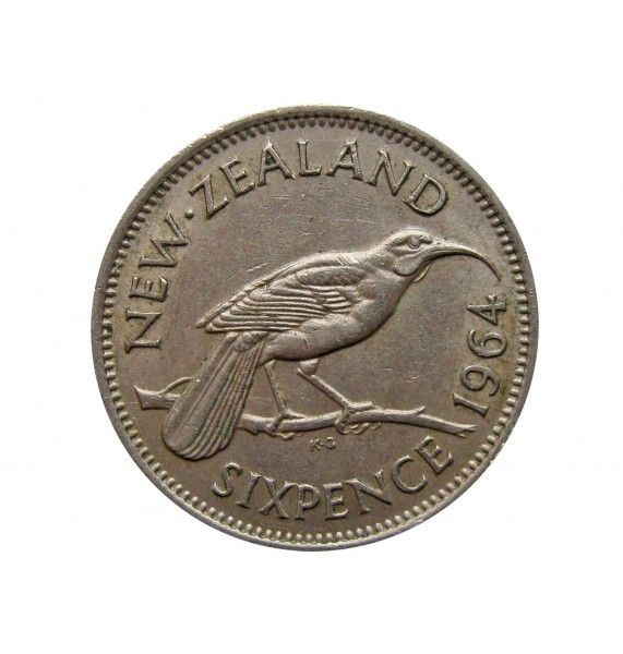 Новая Зеландия 6 пенсов 1964 г.