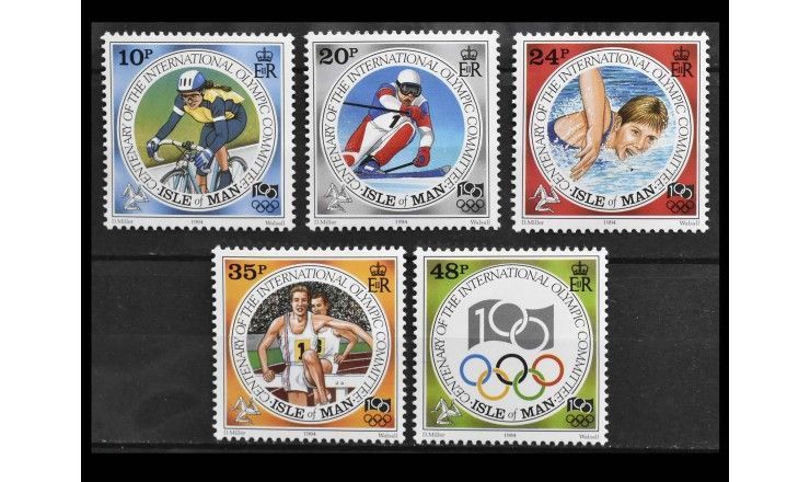 Остров Мэн 1994 г. "100 лет Международному Олимпийскому Комитету (IOC)"