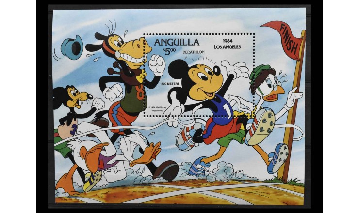 Ангилья 1984 г. "Дисней: Летние Олимпийские игры 1984, Лос-Анджелес" Ангилья 1984 г. "Дисней: Летние Олимпийские игры 1984, Лос-Анджелес"