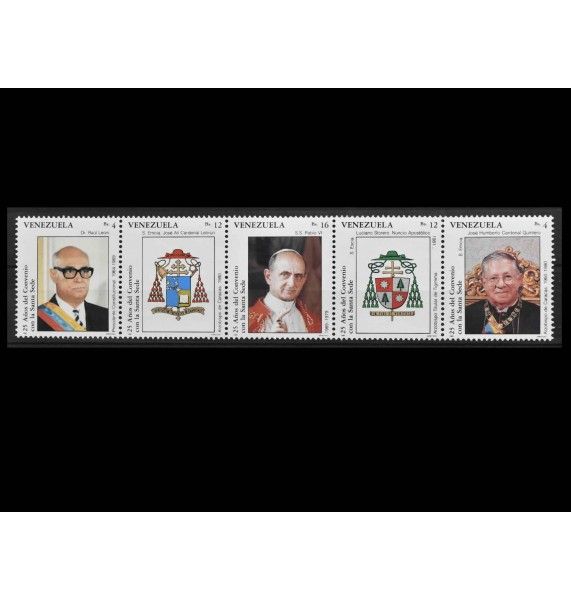 Венесуэла 1989 г. "Конвенция со Святым Престолом, 25-я годовщина" Венесуэла 1989 г. "Конвенция со Святым Престолом, 25-я годовщина"