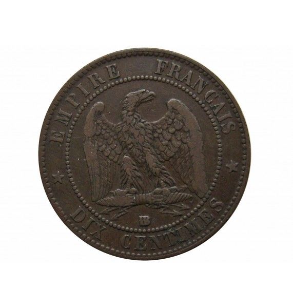 Франция 10 сантимов 1855 г. BB (a)