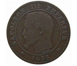 Франция 2 сантима 1856 г. B