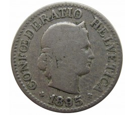 Швейцария 10 раппен 1895 г. Швейцария 10 раппен 1895 г.