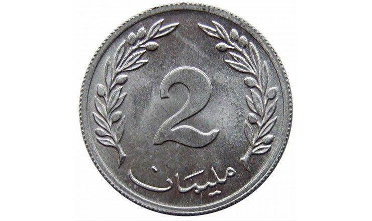 Тунис 2 миллима 1960 г. Тунис 2 миллима 1960 г.