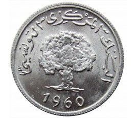 Тунис 2 миллима 1960 г. Тунис 2 миллима 1960 г.