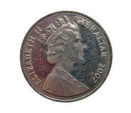 Гибралтар 10 пенсов 2007 г.
