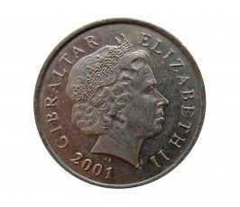 Гибралтар 10 пенсов 2001 г. AB