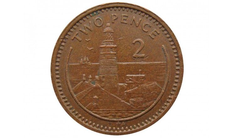 Гибралтар 2 пенса 1994 г. AA