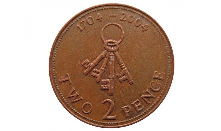 Гибралтар 2 пенса 2004 г. (300 лет захвату Гибралтара)